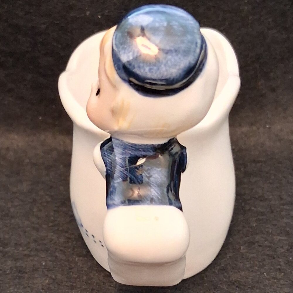 Rare (1950s-1960s) Enesco Japan E-5817 Dutch Boy Figurine Mini Pitcher Creamer - Picture 2 of 8